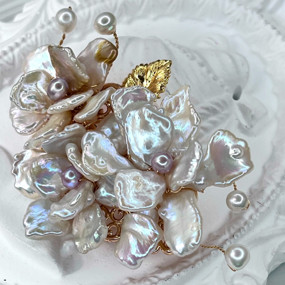 🔥🤩🔥🤩 Handmade Freshwater Premium Flower 🌺 Hair Clip - Picture 5 of 5